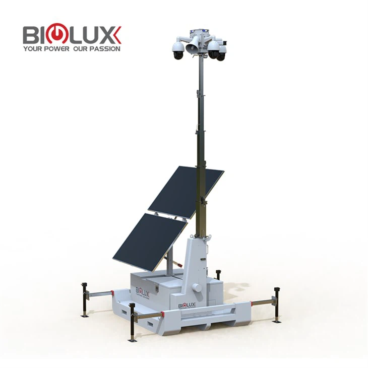 Tour de surveillance solaire antidérapante