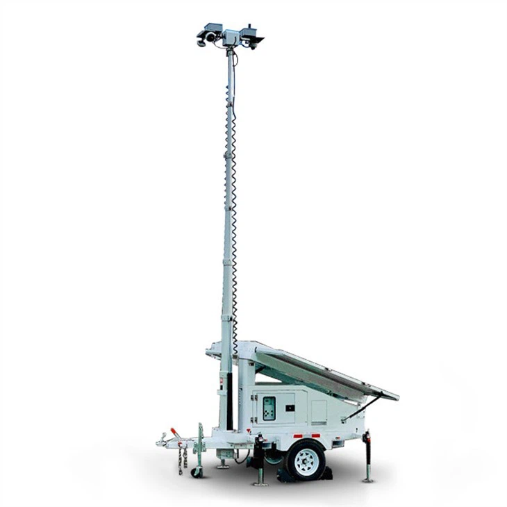 Power System Solar Trailer Mobile Solar Cctv Trailer System Mobile Surveillance Trailer